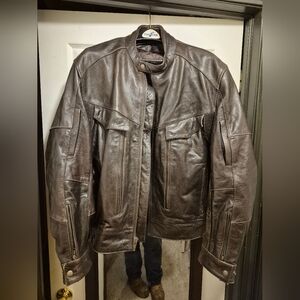 Brown Leather Motorcycle Jacket